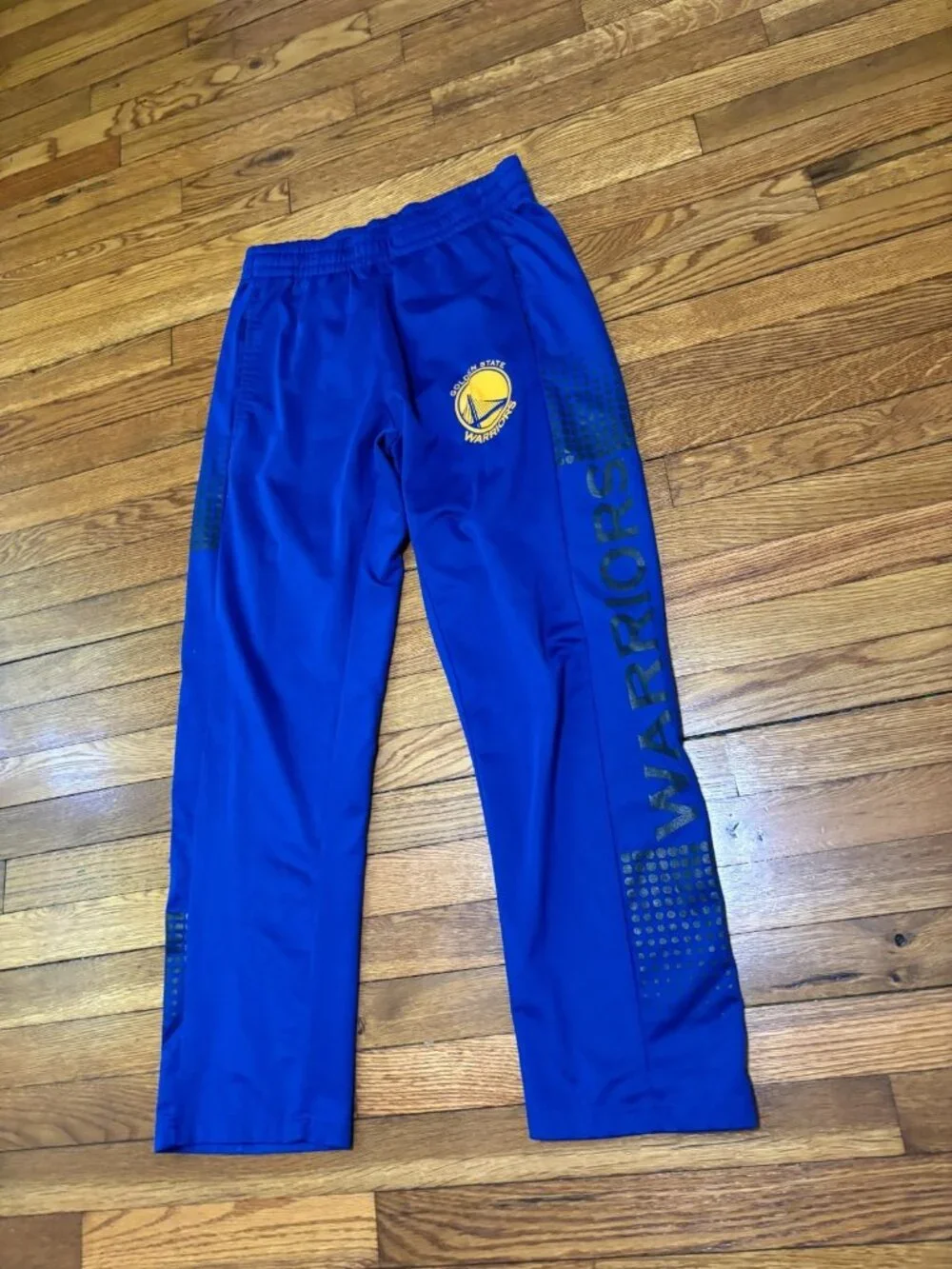 NBA Golden State Warriors Mens Sweatpants Size Medium Blue Joggers Elastic Waist
